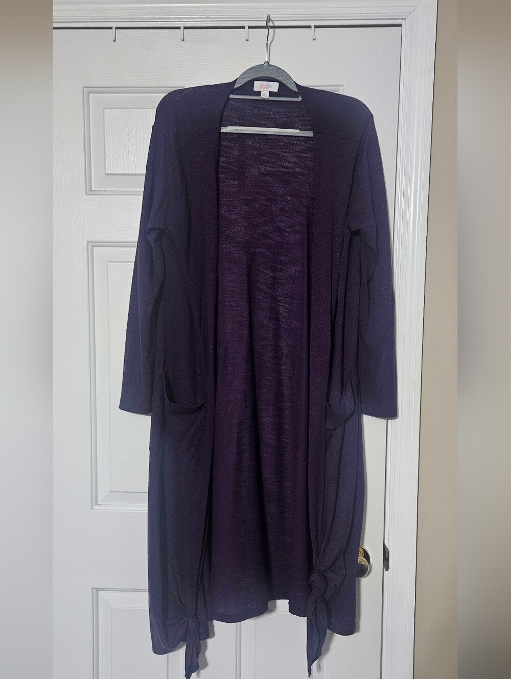Lularoe Solid Purple Sarah Cardigan Duster Size Large